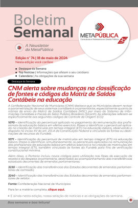 Imagem da notícia BOLETIM SEMANAL Nº 74 - 18 DE MAIO DE 2026